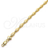 Oro Laminado Fancy Anklet, Gold Filled Style Polished, Golden Finish, 03.210.0063.10 (04 MM Thickness, 10 Inches Length)