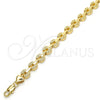 Oro Laminado Fancy Anklet, Gold Filled Style Polished, Golden Finish, 03.210.0064.10 (07 MM Thickness, 10 Inches Length)