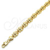 Oro Laminado Fancy Bracelet, Gold Filled Style Butterfly Design, Polished, Golden Finish, 03.210.0066.08 (08 MM Thickness, 8 Inches Length)