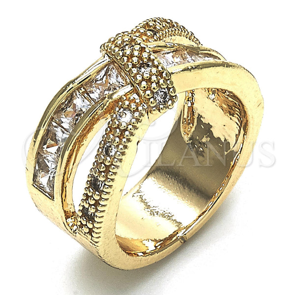 Gold Filled Ring — Multi Stone Ring with White Cubic Zirconia Polished — main product view — SKU 117728 | Oro Laminado anillo — Multi Stone Ring with blanco Cubic Zirconia pulido — SKU 117728