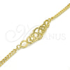 Oro Laminado Fancy Bracelet, Gold Filled Style Diamond Cutting Finish, Golden Finish, 03.311.0006.07 (04 MM Thickness, 7 Inches Length)