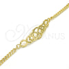 Oro Laminado Fancy Bracelet, Gold Filled Style Diamond Cutting Finish, Golden Finish, 03.311.0006.07 (04 MM Thickness, 7 Inches Length)