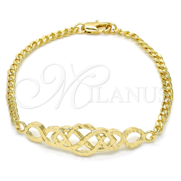 Gold Filled Bracelet — Fancy Bracelet Diamond Cutting 03. 04 MM Thickness — main product view — SKU 117816 | Oro Laminado brazalete — elegante Bracelet Diamond Cutting 03. 04 MM Thickness — SKU 117816
