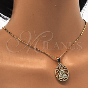 Gold Filled Necklace — Pendant Necklace Altagracia Design Polished 04. 02 MM — main product view — SKU 117819 | Oro Laminado collar — Pendant Necklace Altagracia diseño pulido 04. 02 MM — SKU 117819