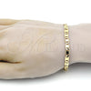 Oro Laminado Basic Bracelet, Gold Filled Style Polished, Golden Finish, 04.63.1335.08 (100 Gauge, 05 MM Thickness, 8 Inches Length)