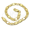 Oro Laminado Basic Bracelet, Gold Filled Style Polished, Golden Finish, 04.63.1335.08 (100 Gauge, 05 MM Thickness, 8 Inches Length)