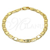 Oro Laminado Basic Bracelet, Gold Filled Style Polished, Golden Finish, 04.63.1335.08 (100 Gauge, 05 MM Thickness, 8 Inches Length)