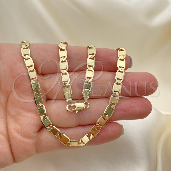 Gold Filled Necklace — Basic Necklace Polished 04.63. Gauge 05 MM Thickness — alternate product view — SKU 117831 | Oro Laminado collar — básico Necklace pulido 04.63. Gauge 05 MM Thickness — SKU 117831