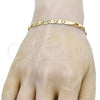 Oro Laminado Basic Bracelet, Gold Filled Style Polished, Golden Finish, 04.63.1336.08 (100 Gauge, 05 MM Thickness, 8 Inches Length)