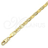 Oro Laminado Basic Bracelet, Gold Filled Style Polished, Golden Finish, 04.63.1336.08 (100 Gauge, 05 MM Thickness, 8 Inches Length)