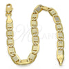 Oro Laminado Basic Bracelet, Gold Filled Style Polished, Golden Finish, 04.63.1336.08 (100 Gauge, 05 MM Thickness, 8 Inches Length)