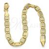 Oro Laminado Basic Bracelet, Gold Filled Style Polished, Golden Finish, 04.63.1336.08 (100 Gauge, 05 MM Thickness, 8 Inches Length)