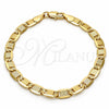 Oro Laminado Basic Bracelet, Gold Filled Style Polished, Golden Finish, 04.63.1336.08 (100 Gauge, 05 MM Thickness, 8 Inches Length)
