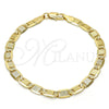 Oro Laminado Basic Bracelet, Gold Filled Style Polished, Golden Finish, 04.63.1336.08 (100 Gauge, 05 MM Thickness, 8 Inches Length)