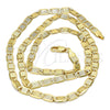 Oro Laminado Basic Necklace, Gold Filled Style Polished, Golden Finish, 04.63.1336.24 (100 Gauge, 05 MM Thickness, 24 Inches Length)