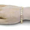 Oro Laminado Basic Bracelet, Gold Filled Style Polished, Golden Finish, 04.63.1337.08 (100 Gauge, 05 MM Thickness, 8 Inches Length)