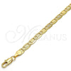 Oro Laminado Basic Bracelet, Gold Filled Style Polished, Golden Finish, 04.63.1337.08 (100 Gauge, 05 MM Thickness, 8 Inches Length)