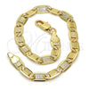 Oro Laminado Basic Bracelet, Gold Filled Style Polished, Golden Finish, 04.63.1337.08 (100 Gauge, 05 MM Thickness, 8 Inches Length)