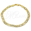 Oro Laminado Basic Bracelet, Gold Filled Style Polished, Golden Finish, 04.63.1337.08 (100 Gauge, 05 MM Thickness, 8 Inches Length)