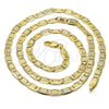 Oro Laminado Basic Necklace, Gold Filled Style Polished, Golden Finish, 04.63.1337.24 (100 Gauge, 05 MM Thickness, 24 Inches Length)