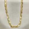 Oro Laminado Basic Necklace, Gold Filled Style Polished, Golden Finish, 04.63.1337.24 (100 Gauge, 05 MM Thickness, 24 Inches Length)