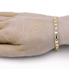 Oro Laminado Basic Bracelet, Gold Filled Style Polished, Golden Finish, 04.63.1338.08 (100 Gauge, 05 MM Thickness, 8 Inches Length)