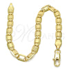 Oro Laminado Basic Bracelet, Gold Filled Style Polished, Golden Finish, 04.63.1338.08 (100 Gauge, 05 MM Thickness, 8 Inches Length)