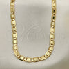 Oro Laminado Basic Necklace, Gold Filled Style Polished, Golden Finish, 04.63.1338.24 (100 Gauge, 05 MM Thickness, 24 Inches Length)