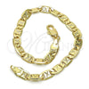 Oro Laminado Basic Bracelet, Gold Filled Style Polished, Golden Finish, 04.63.1340.08 (100 Gauge, 05 MM Thickness, 8 Inches Length)