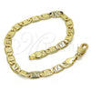 Oro Laminado Basic Bracelet, Gold Filled Style Polished, Golden Finish, 04.63.1340.08 (100 Gauge, 05 MM Thickness, 8 Inches Length)