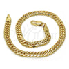 Oro Laminado Basic Anklet, Gold Filled Style Polished, Golden Finish, 04.63.1341.10 (100 Gauge, 05 MM Thickness, 10 Inches Length)