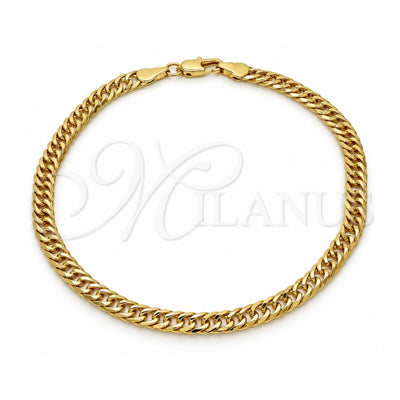Oro Laminado Basic Anklet, Gold Filled Style Polished, Golden Finish, 04.63.1341.10 (100 Gauge, 05 MM Thickness, 10 Inches Length)