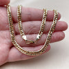 Oro Laminado Basic Necklace, Gold Filled Style Polished, Golden Finish, 04.63.1341.24 (100 Gauge, 05 MM Thickness, 24 Inches Length)