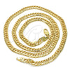 Oro Laminado Basic Necklace, Gold Filled Style Polished, Golden Finish, 04.63.1341.24 (100 Gauge, 05 MM Thickness, 24 Inches Length)