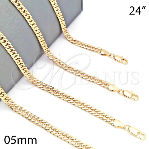 Gold Filled Necklace — Basic Necklace Polished 04.63. Gauge 05 MM Thickness — main product view — SKU 117849 | Oro Laminado collar — básico Necklace pulido 04.63. Gauge 05 MM Thickness — SKU 117849