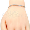 Rhodium Gold Filled Fancy Bracelet, with White Micro Pave, Polished, Rhodium Finish, 03.155.0036.10 (01 MM Thickness, 10 Inches Length)