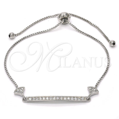 Rhodium Gold Filled Fancy Bracelet, with White Micro Pave, Polished, Rhodium Finish, 03.155.0036.10 (01 MM for wholesale, main product view
