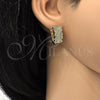 Oro Laminado Huggie Hoop, Gold Filled Style Heart Design, with White Cubic Zirconia, Polished, Golden Finish, 02.266.0001.15