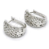 Rhodium Gold Filled Huggie Hoop, with White Cubic Zirconia, Polished, Rhodium Finish, 02.266.0006.20