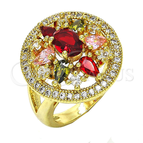 Gold Filled Ring — Multi Stone Ring with Multicolor Cubic Zirconia Polished — main product view — SKU 118049 | Oro Laminado anillo — Multi Stone Ring with Multicolor Cubic Zirconia pulido — SKU 118049