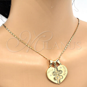 Gold Filled Pendant — Fancy Pendant Heart Design with White Cubic Zirconia — main product view — SKU 118100 | Oro Laminado dije — elegante Pendant corazón diseño with blanco Cubic Zirconia — SKU 118100