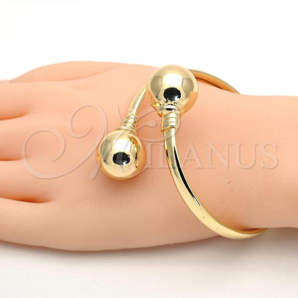 Gold Filled Jewelry — Individual Bangle Ball Design Polished 07. 05 MM — alternate product view — SKU 118117 | Oro Laminado joyería — Individual Bangle Ball diseño pulido 07. 05 MM — SKU 118117