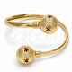 Aro Individual 07.102.0003.1 Oro Laminado, Diseño de Bola y Hueco, Diamantado, Tono Dorado (Grosor 05 MM, Talla Unica)