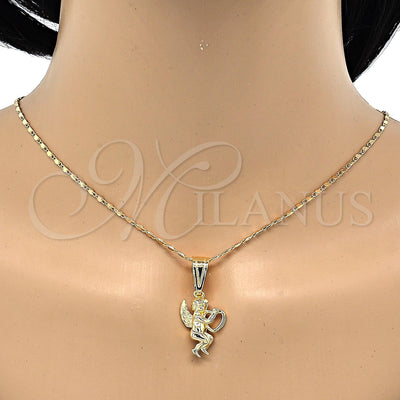 Gold-Filled Angel and Heart Pendant 05.120.0079 — main product image — SKU 118145 | Dije de Oro Laminado 05.120.0079 — imagen principal del producto — SKU 118145