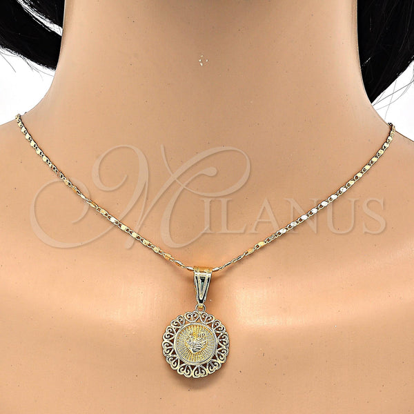 Gold Filled Pendant — Religious Pendant Heart Design Polished 05. — main product view — SKU 118154 | Oro Laminado dije — Religious Pendant corazón diseño pulido 05. — SKU 118154