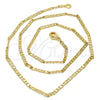 Oro Laminado Basic Necklace, Gold Filled Style Mariner Design, Polished, Golden Finish, 04.213.0079.18 (02 MM Thickness, 18 Inches Length)