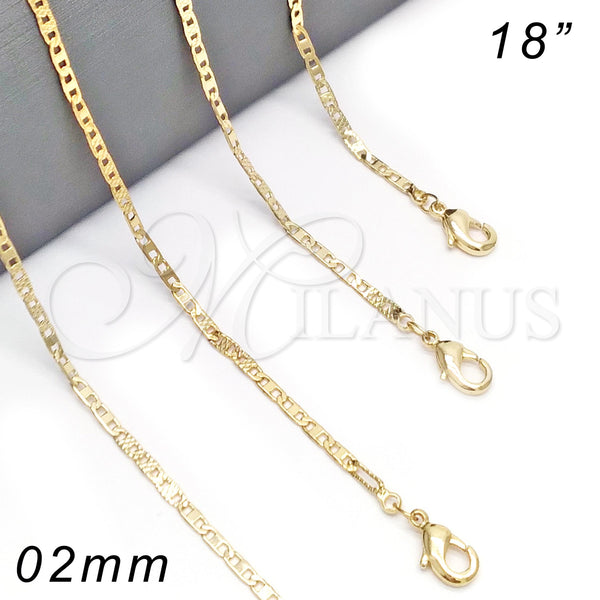 Gold Filled Necklace — Basic Necklace Mariner Design Polished 04. 02 MM — main product view — SKU 118160 | Oro Laminado collar — básico Necklace Mariner diseño pulido 04. 02 MM — SKU 118160