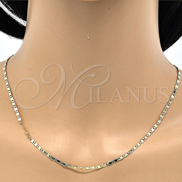 Gold Filled Necklace — Basic Necklace Mariner Design Polished 04. 02 MM — alternate product view — SKU 118161 | Oro Laminado collar — básico Necklace Mariner diseño pulido 04. 02 MM — SKU 118161