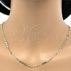 Oro Laminado Basic Necklace, Gold Filled Style Mariner Design, Polished, Golden Finish, 04.213.0080.18 (02 MM Thickness, 18 Inches Length)