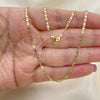 Oro Laminado Basic Necklace, Gold Filled Style Mariner Design, Polished, Golden Finish, 04.213.0080.18 (02 MM Thickness, 18 Inches Length)